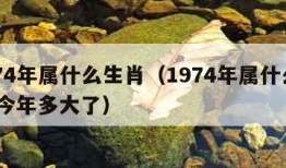 1974年属什么生肖（1974年属什么生肖 今年多大了）