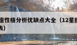 12星座性格分析优缺点大全（12星座最佳配对表）