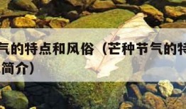 芒种节气的特点和风俗（芒种节气的特点和风俗 由来简介）